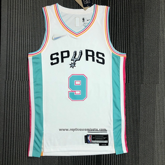 Camiseta San Antonio Spurs Tony Parker #9 Ciudad 2021-22 Blanco